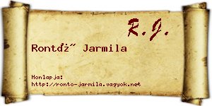 Rontó Jarmila névjegykártya